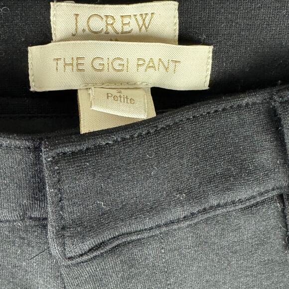 J‎ Crew Women's The GiGi Pant Comfy Stretchy Straight Black Pants Size 2 Petite - Picture 5 of 8